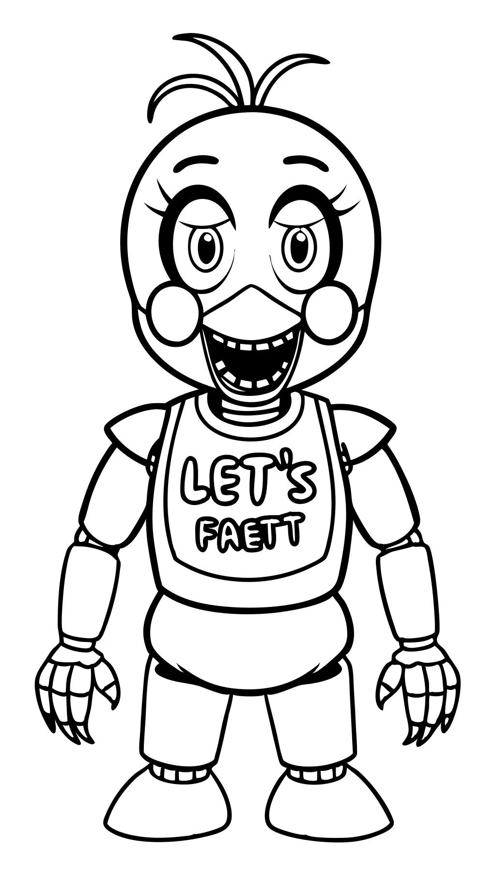 fnaf chica coloring page